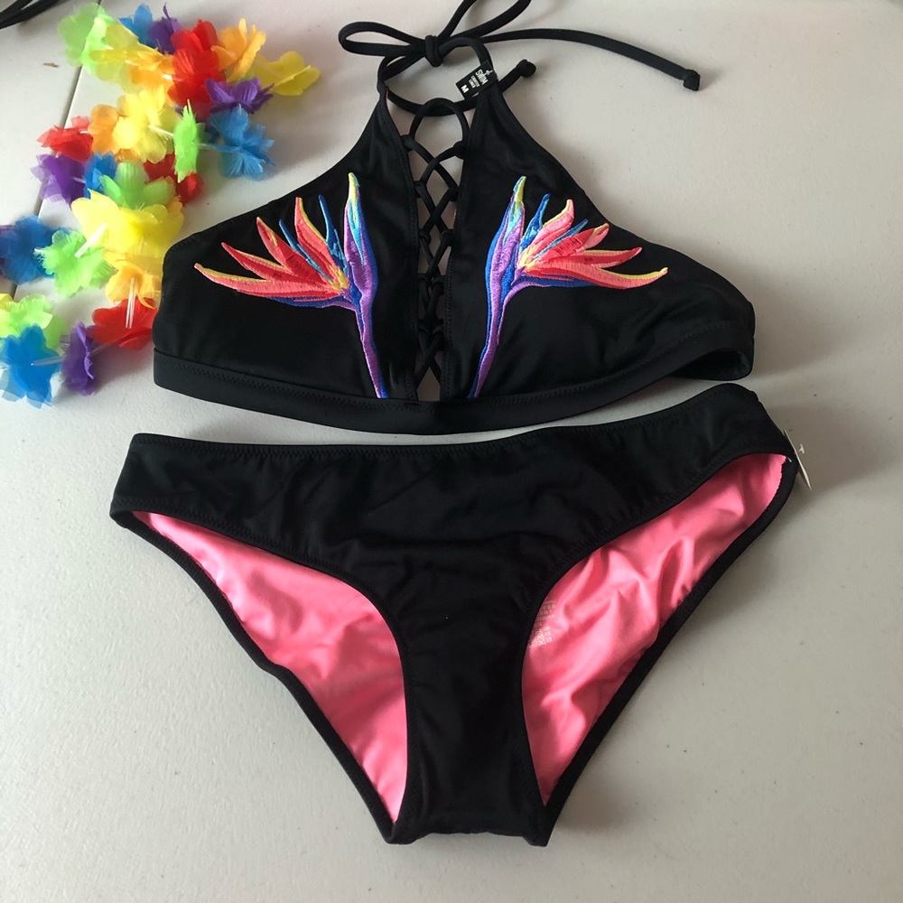 Pink swim wear Top and bottoms